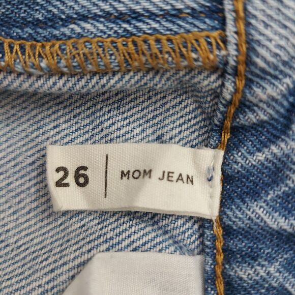 Pacsun Mom Jean Womens 26 Blue Medium Wash Denim Tapered Casual High Rise Cotton - Picture 9 of 10